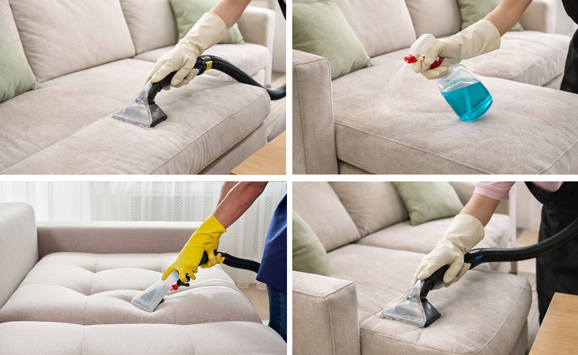 deep sofa upholstery cleaning process