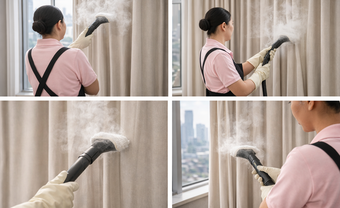 professional curtain fabric cleaning